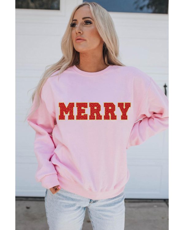 Azura Exchange MERRY Graphic Pullover Sweatshirt – L