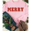 Azura Exchange MERRY Graphic Pullover Sweatshirt – L