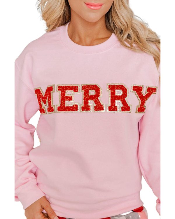 Azura Exchange MERRY Graphic Pullover Sweatshirt – L