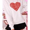 Azura Exchange Heart Graphic Pullover Sweatshirt – L