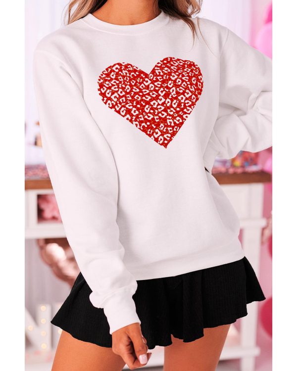 Azura Exchange Heart Graphic Pullover Sweatshirt – L