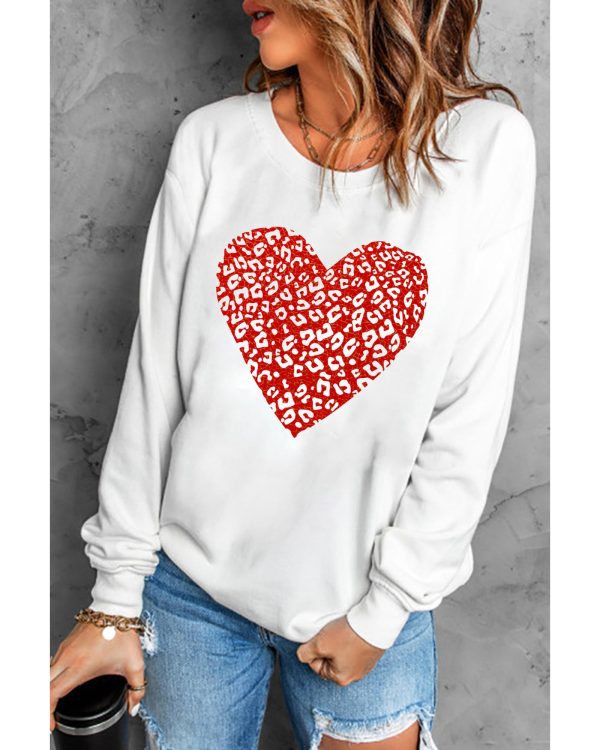 Azura Exchange Heart Graphic Pullover Sweatshirt – L