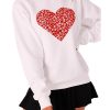 Azura Exchange Heart Graphic Pullover Sweatshirt – L