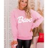 Azura Exchange Letters Print Sweatshirt with Ribbed Knit Trim – 2XL