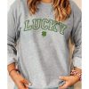 Azura Exchange Clover Embroidered Pullover Sweatshirt – L