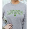 Azura Exchange Clover Embroidered Pullover Sweatshirt – L