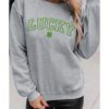 Azura Exchange Clover Embroidered Pullover Sweatshirt – L