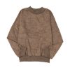 Azura Exchange Relaxed Brown Crew Neck Sweatshirt with Drop Shoulder Design – L