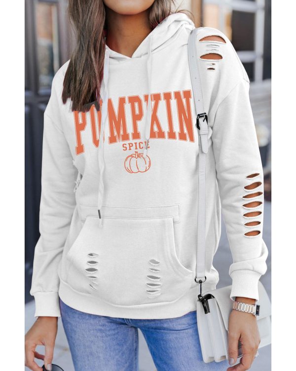 Azura Exchange Pumpkin Spice Distressed Hoodie – 2XL