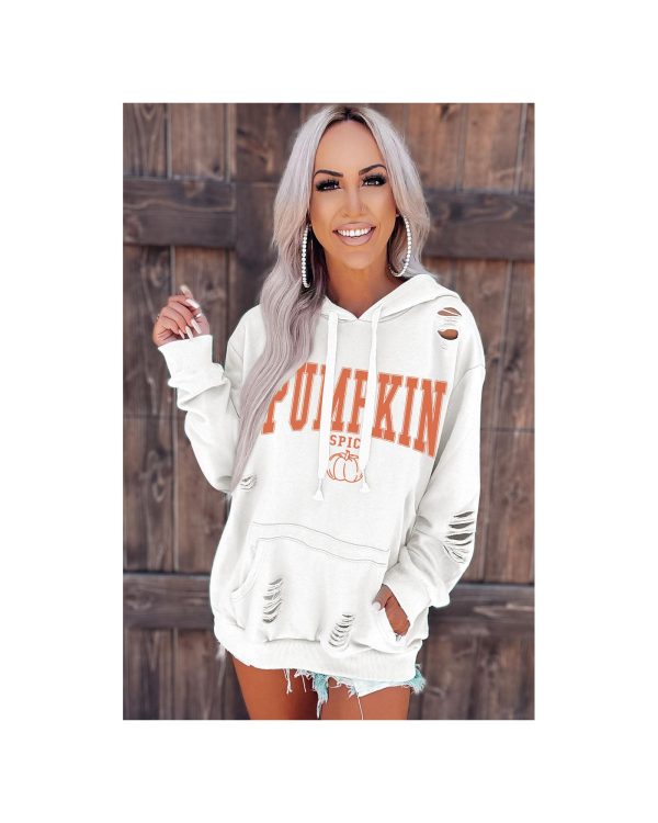 Azura Exchange Pumpkin Spice Distressed Hoodie – 2XL