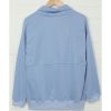 Azura Exchange Pocketed Half Zip Pullover Sky Blue Sweatshirt – 2XL