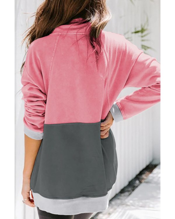 Azura Exchange Zipped Colorblock Sweatshirt with Pockets – 2XL