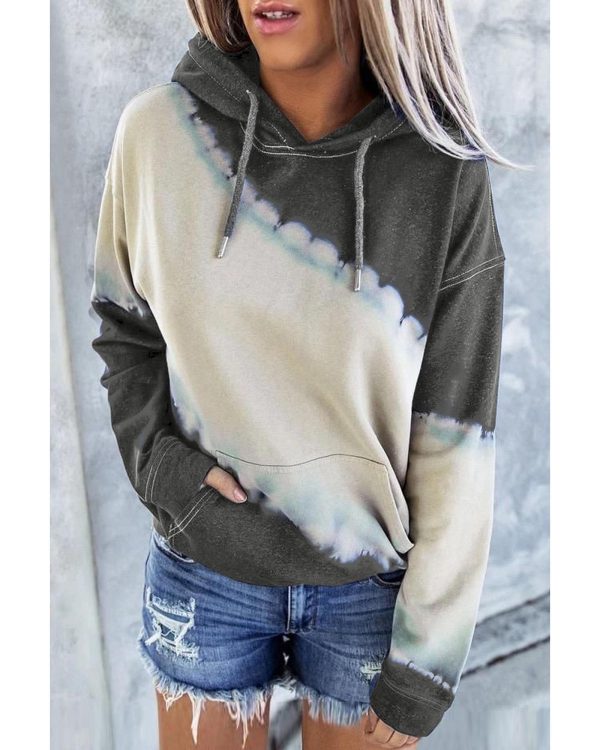 Azura Exchange Tie Dye Print Hooded Sweatshirt with Casual Pocket – 2XL