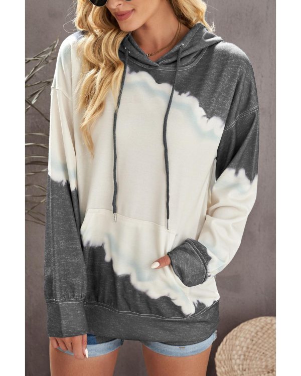 Azura Exchange Tie Dye Print Hooded Sweatshirt with Casual Pocket – 2XL