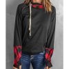 Azura Exchange Plaid Double Hoods Thumb Hole Hoodie – M