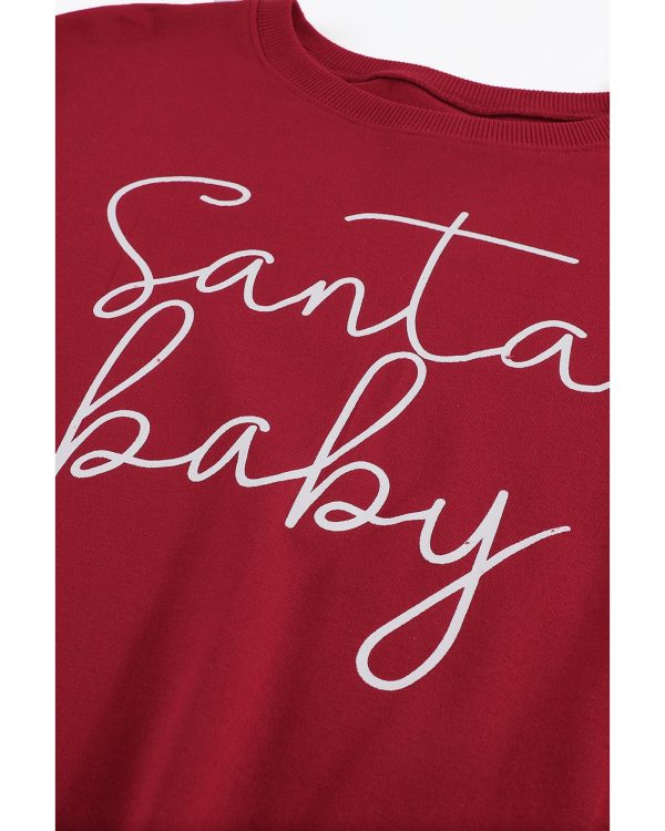 Azura Exchange Santa Baby Print Pullover Sweatshirt – M