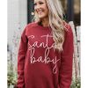 Azura Exchange Santa Baby Print Pullover Sweatshirt – M