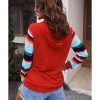 Azura Exchange Drawstring Striped Color Block Hoodie – S