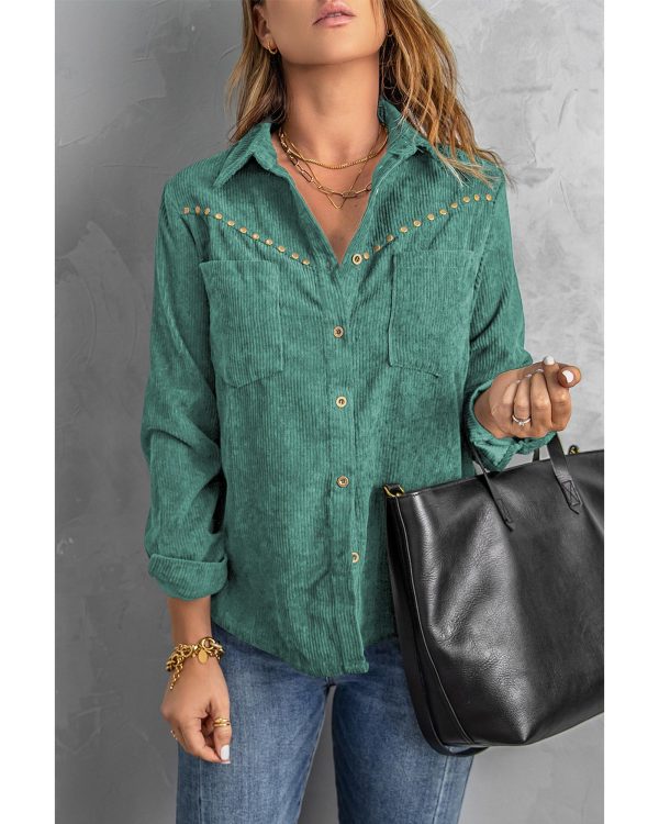 Azura Exchange Buttoned Corduroy Shirt with Pockets – 2XL