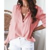 Azura Exchange Half Buttoned Waffle Knit Blouse – L