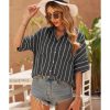 Azura Exchange Striped Shirt with Pockets – 2XL