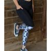 Azura Exchange Crossover High Waist Aztec Print Patchwork Leggings – L