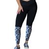 Azura Exchange Crossover High Waist Aztec Print Patchwork Leggings – L