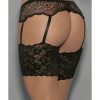 Azura Exchange Lace Garter Belt with Thong – S