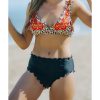 Azura Exchange High Waist Floral Leopard Bikini – S