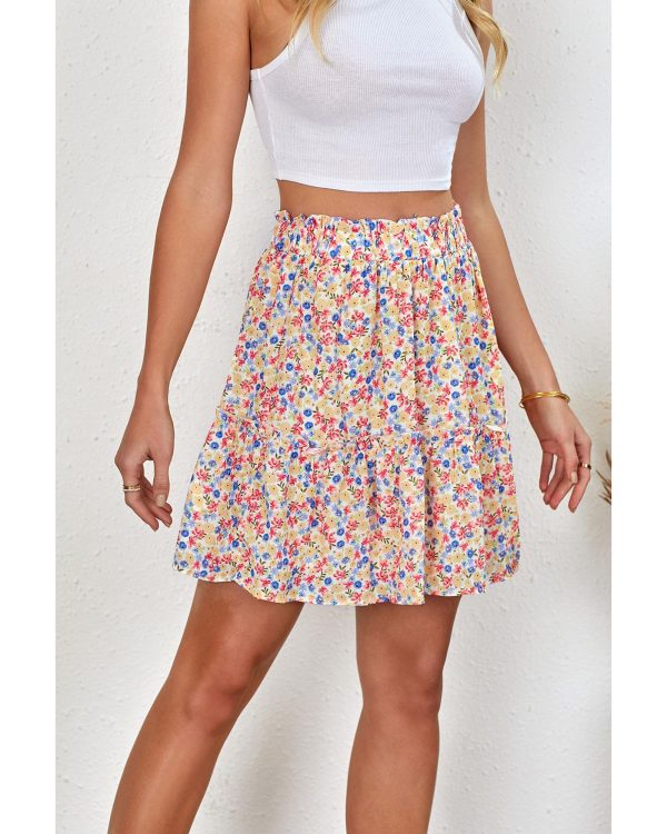 Azura Exchange Print Elastic Waist Skirt – L