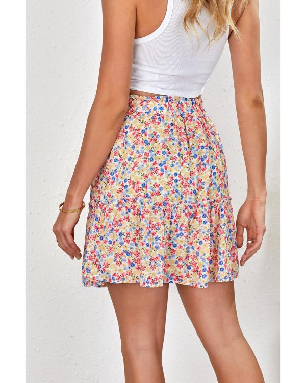 Azura Exchange Print Elastic Waist Skirt – L