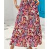 Azura Exchange Boho Floral Print High Waist Maxi Skirt – L