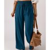 Azura Exchange Drawstring Elastic Waist Wide Leg Pants – L