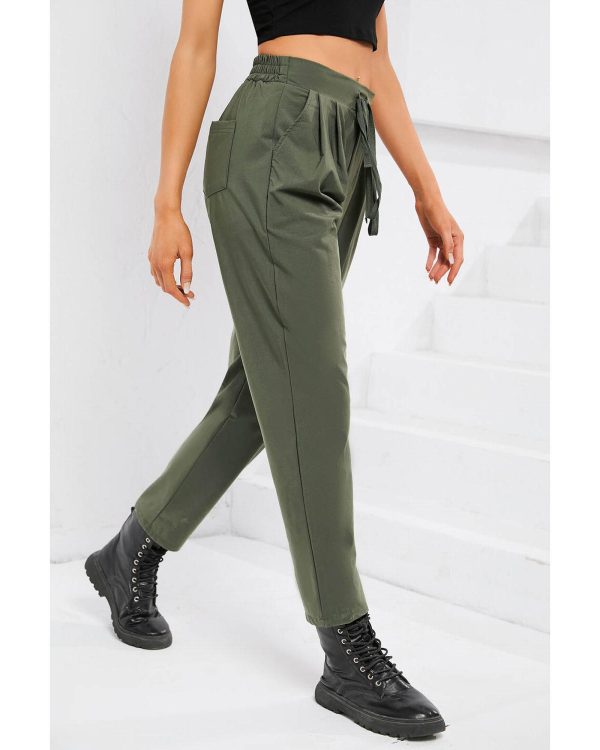 Azura Exchange Elastic Drawstring Waist Pants – L