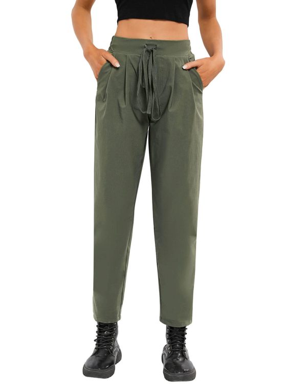 Azura Exchange Elastic Drawstring Waist Pants – L