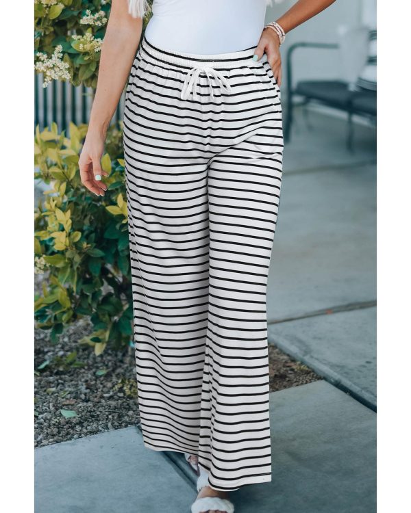 Azura Exchange Striped Wide Leg Pants – L