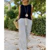 Azura Exchange Striped Wide Leg Pants – L