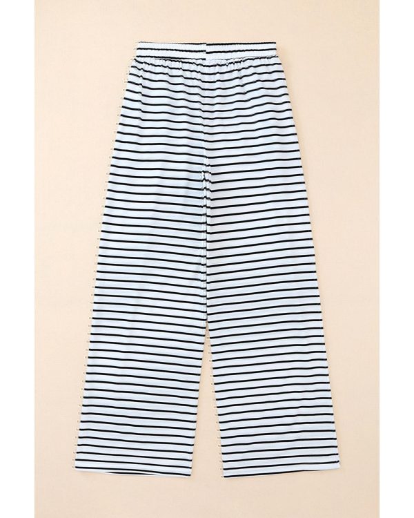 Azura Exchange Striped Wide Leg Pants – L