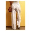 Azura Exchange Striped Print Drawstring High Waist Casual Pants – M