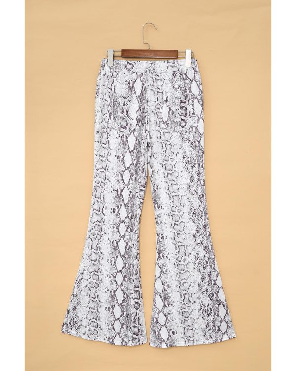 Azura Exchange Snakeskin Print Wide Leg Pants – L