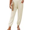 Azura Exchange Linen Pocketed Elastic Waistband Joggers – 2XL