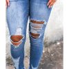 Azura Exchange Distressed Skinny Jeans – L