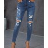 Azura Exchange Hollow Out Vintage Skinny Ripped Jeans – XL