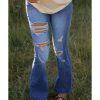 Azura Exchange Distressed Flare Jeans – M