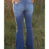 Azura Exchange Distressed Flare Jeans – M