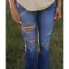 Azura Exchange Distressed Flare Jeans – M