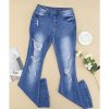 Azura Exchange Distressed Flare Jeans – M