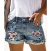 Azura Exchange American Flag Patchwork Denim Shorts – XL