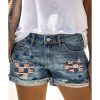 Azura Exchange American Flag Patchwork Denim Shorts – XL