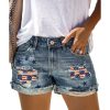 Azura Exchange American Flag Patchwork Denim Shorts – XL